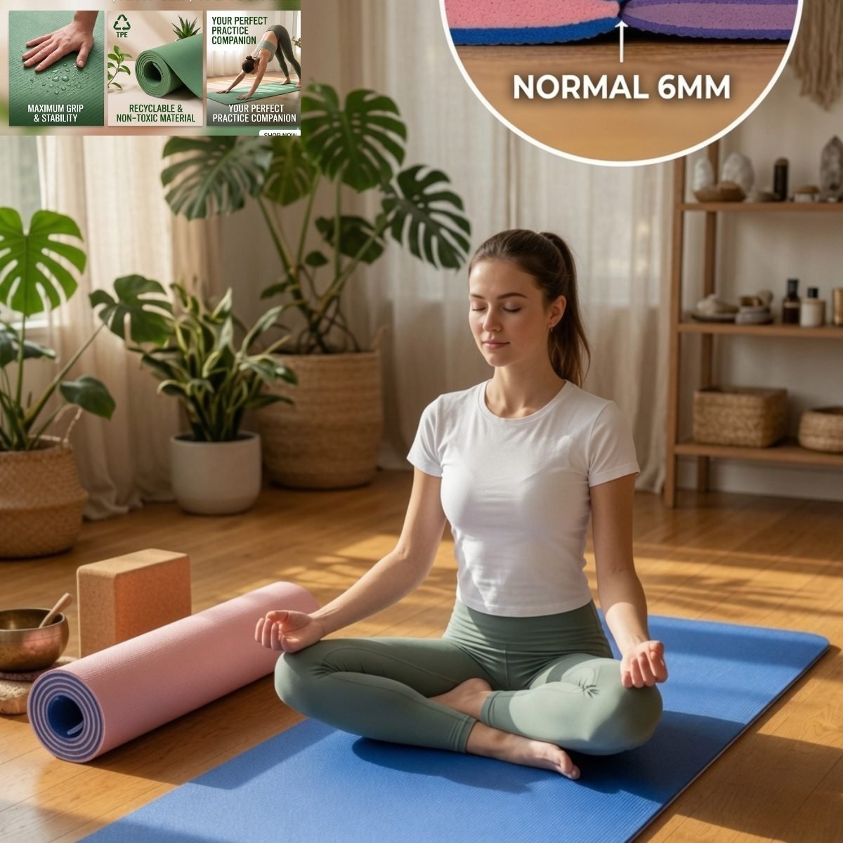 ½-Inch Extra Thick Premium Yoga Mat for Ultimate Comfort | AlphagearX BD